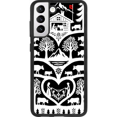 Coque Samsung Galaxy S21 FE 5G - Silicone rigide noir Poya Suisse 2 noir