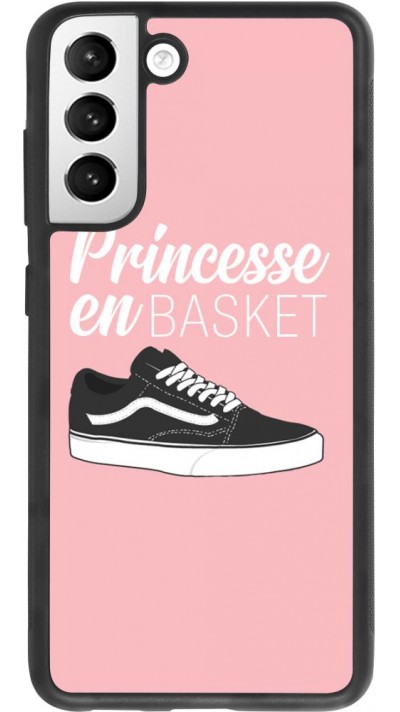 Coque Samsung Galaxy S21 FE 5G - Silicone rigide noir princesse en basket