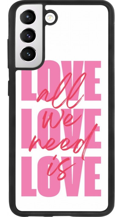Samsung Galaxy S21 FE 5G Case Hülle - Silikon schwarz Saint Valentines Day 26 Love all we need is