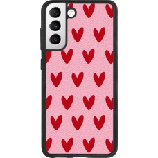 Samsung Galaxy S21 FE 5G Case Hülle - Silikon schwarz Saint Valentines Day 26 Pattern heart