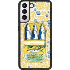 Coque Samsung Galaxy S21 FE 5G - Silicone rigide noir Sardines in oil 2026