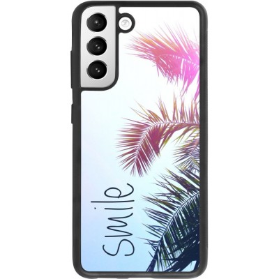 Hülle Samsung Galaxy S21 FE 5G - Silikon schwarz Smile 05