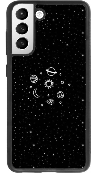 Coque Samsung Galaxy S21 FE 5G - Silicone rigide noir Space Doodle