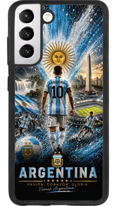 Samsung Galaxy S21 FE 5G Case Hülle - Silikon schwarz Fussball Argentinien splash 2026