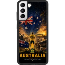 Samsung Galaxy S21 FE 5G Case Hülle - Silikon schwarz Fussball Australien splash 2026