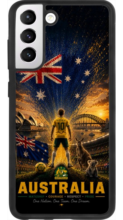 Samsung Galaxy S21 FE 5G Case Hülle - Silikon schwarz Fussball Australien splash 2026