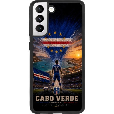 Coque Samsung Galaxy S21 FE 5G - Silicone rigide noir Football Cap-Vert splash 2026