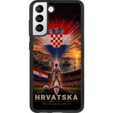 Samsung Galaxy S21 FE 5G Case Hülle - Silikon schwarz Fussball Kroatien splash 2026