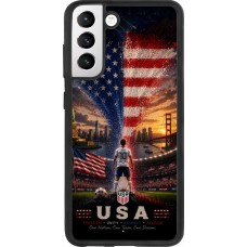 Samsung Galaxy S21 FE 5G Case Hülle - Silikon schwarz Fussball Vereinigten Staaten splash 2026