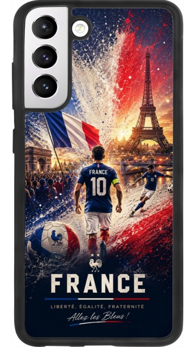 Samsung Galaxy S21 FE 5G Case Hülle - Silikon schwarz Fussball Frankreich splash 2026