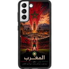 Samsung Galaxy S21 FE 5G Case Hülle - Silikon schwarz Fussball Marokko splash 2026