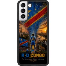 Samsung Galaxy S21 FE 5G Case Hülle - Silikon schwarz Fussball Demokratische Republik Kongo splash 2026