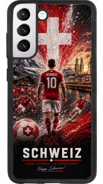 Samsung Galaxy S21 FE 5G Case Hülle - Silikon schwarz Fussball Schweiz splash 2026