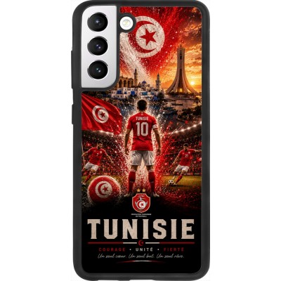 Samsung Galaxy S21 FE 5G Case Hülle - Silikon schwarz Fussball Tunesien splash 2026