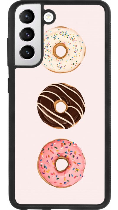 Samsung Galaxy S21 FE 5G Case Hülle - Silikon schwarz Spring 23 donuts