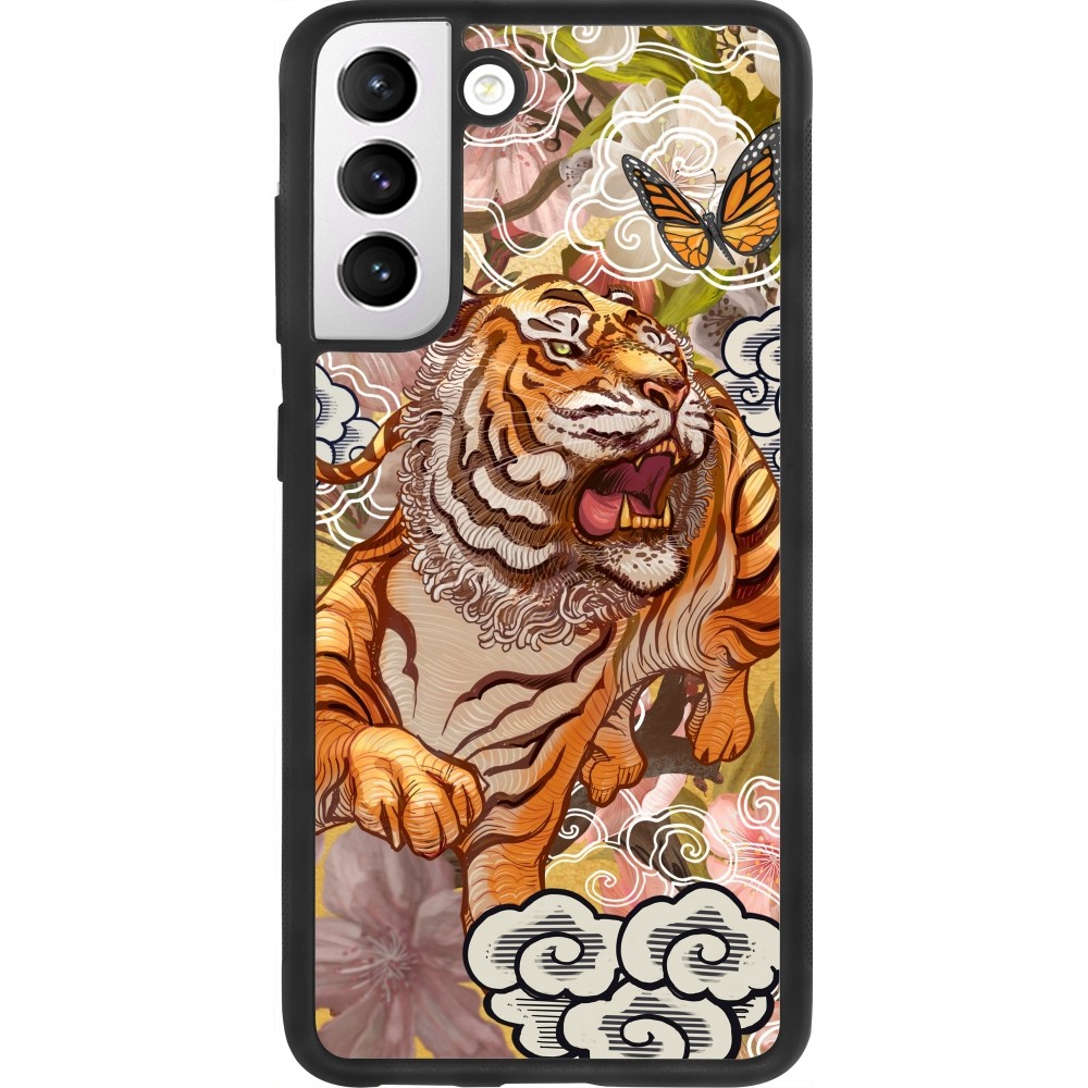 Samsung Galaxy S21 FE 5G Case Hülle - Silikon schwarz Spring 23 japanese tiger