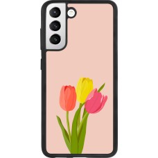 Samsung Galaxy S21 FE 5G Case Hülle - Silikon schwarz Spring 23 tulip trio