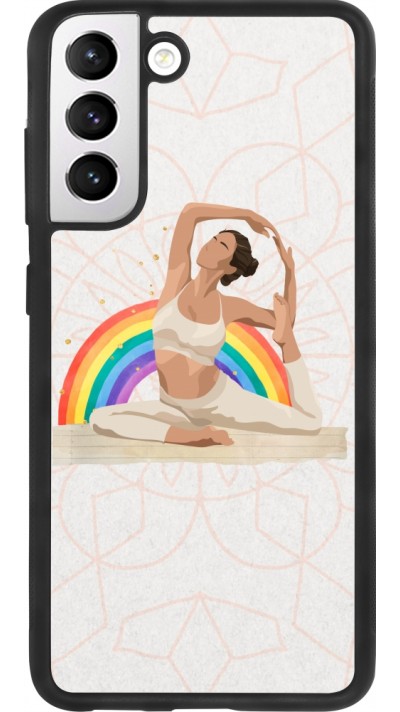 Coque Samsung Galaxy S21 FE 5G - Silicone rigide noir Spring 23 yoga vibe