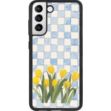 Samsung Galaxy S21 FE 5G Case Hülle - Silikon schwarz Blue vichy tulips Spring 2026