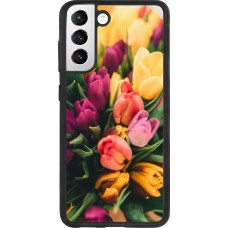 Samsung Galaxy S21 FE 5G Case Hülle - Silikon schwarz Bouquet of tulips Spring 2026