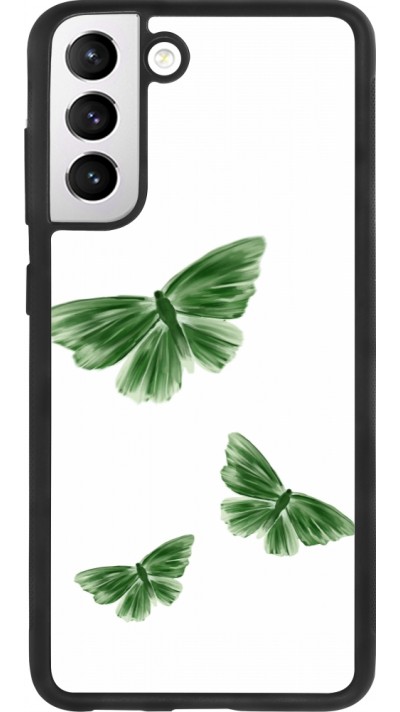 Samsung Galaxy S21 FE 5G Case Hülle - Silikon schwarz Butterflies Spring 2026