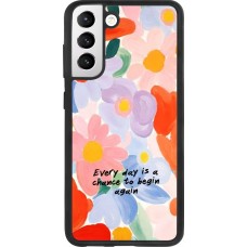 Samsung Galaxy S21 FE 5G Case Hülle - Silikon schwarz Every day is a chance Spring 2026