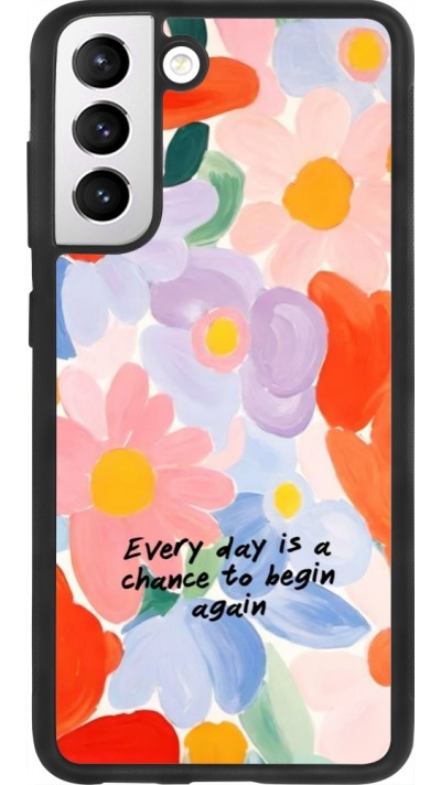 Samsung Galaxy S21 FE 5G Case Hülle - Silikon schwarz Every day is a chance Spring 2026