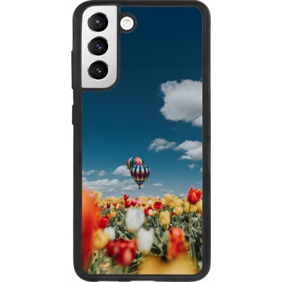 Coque Samsung Galaxy S21 FE 5G - Silicone rigide noir Hot air balloon Spring 2026
