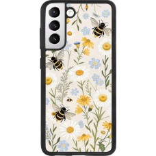 Samsung Galaxy S21 FE 5G Case Hülle - Silikon schwarz Pattern bees Spring 2026