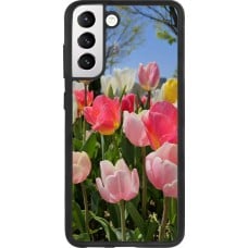 Samsung Galaxy S21 FE 5G Case Hülle - Silikon schwarz Tulips Spring 2026