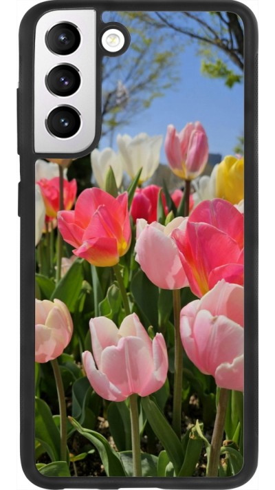Samsung Galaxy S21 FE 5G Case Hülle - Silikon schwarz Tulips Spring 2026