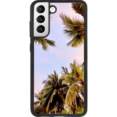 Samsung Galaxy S21 FE 5G Case Hülle - Silikon schwarz Summer 2023 palm tree vibe