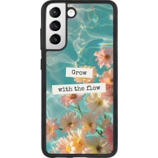 Samsung Galaxy S21 FE 5G Case Hülle - Silikon schwarz Summer 2025 Grow with the flow