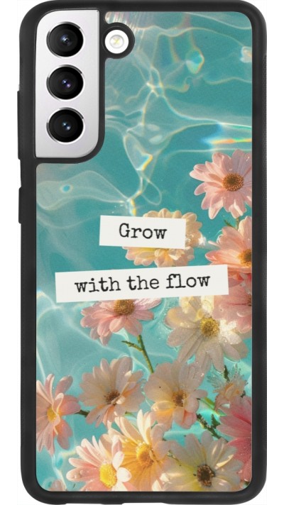 Coque Samsung Galaxy S21 FE 5G - Silicone rigide noir Summer 2025 Grow with the flow