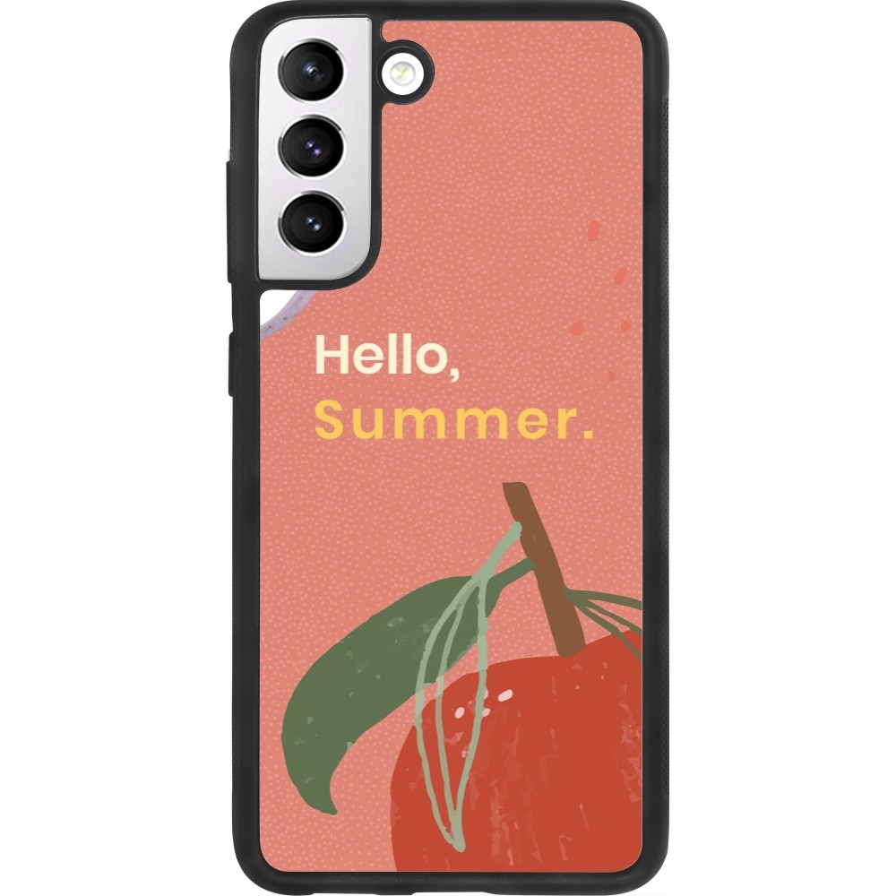 Samsung Galaxy S21 FE 5G Case Hülle - Silikon schwarz Summer 2025 Hello summer