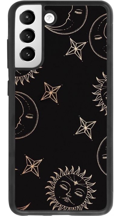 Coque Samsung Galaxy S21 FE 5G - Silicone rigide noir Suns and Moons