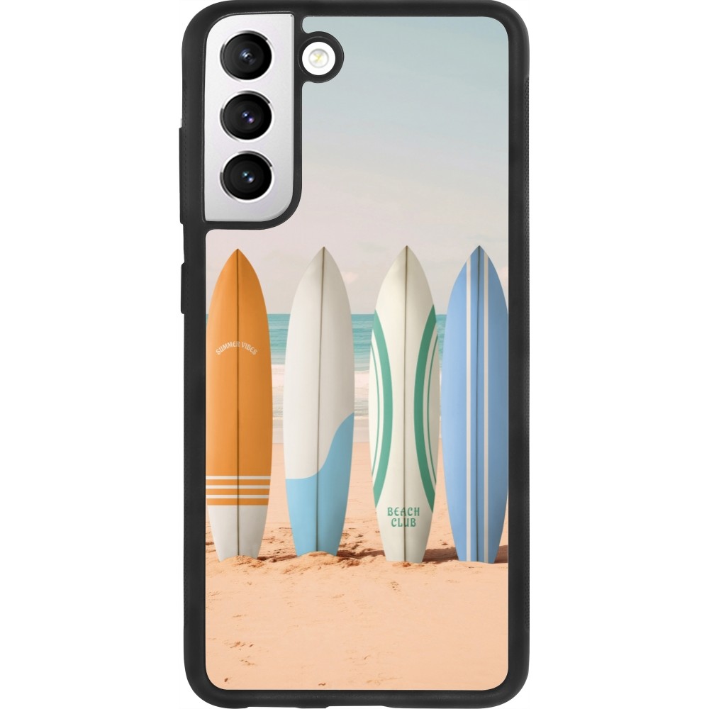 Samsung Galaxy S21 FE 5G Case Hülle - Silikon schwarz Summer surfboard 2025