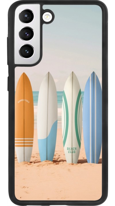 Samsung Galaxy S21 FE 5G Case Hülle - Silikon schwarz Summer surfboard 2025