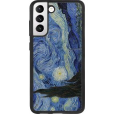 Coque Samsung Galaxy S21 FE 5G - Silicone rigide noir Tableau art - La Nuit étoilée - Van Gogh