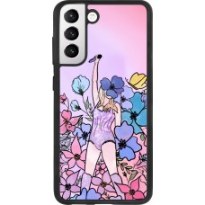 Samsung Galaxy S21 FE 5G Case Hülle - Silikon schwarz Taylor Swift Sketch - Pink