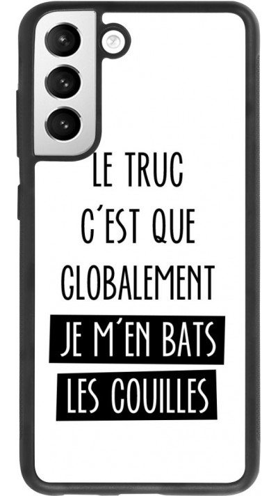 Coque Samsung Galaxy S21 FE 5G - Silicone rigide noir Le truc globalement bats les couilles