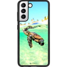 Coque Samsung Galaxy S21 FE 5G - Silicone rigide noir Turtle Underwater