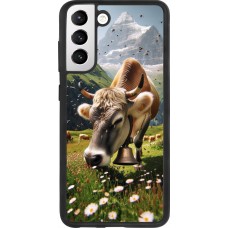 Samsung Galaxy S21 FE 5G Case Hülle - Silikon schwarz Kuh Berg Wallis