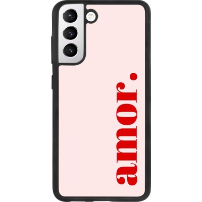 Samsung Galaxy S21 FE 5G Case Hülle - Silikon schwarz Valentine 2024 amor