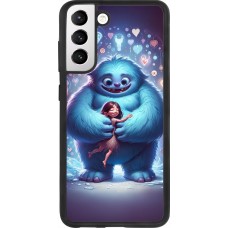 Coque Samsung Galaxy S21 FE 5G - Silicone rigide noir Valentine 2024 Fluffy Love