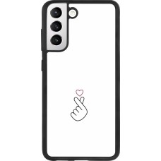 Samsung Galaxy S21 FE 5G Case Hülle - Silikon schwarz Valentine 2024 heart by Millennials