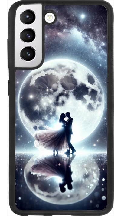 Samsung Galaxy S21 FE 5G Case Hülle - Silikon schwarz Valentin 2024 Liebe unter dem Mond
