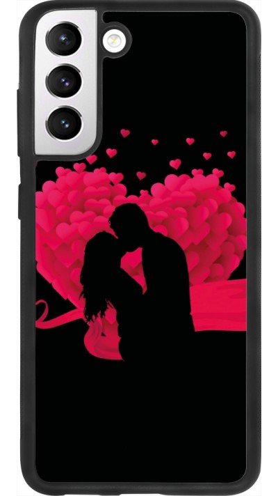 Coque Samsung Galaxy S21 FE 5G - Silicone rigide noir Valentine 2023 passionate kiss