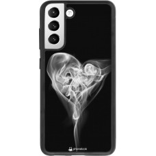Coque Samsung Galaxy S21 FE 5G - Silicone rigide noir Valentine 2022 Black Smoke