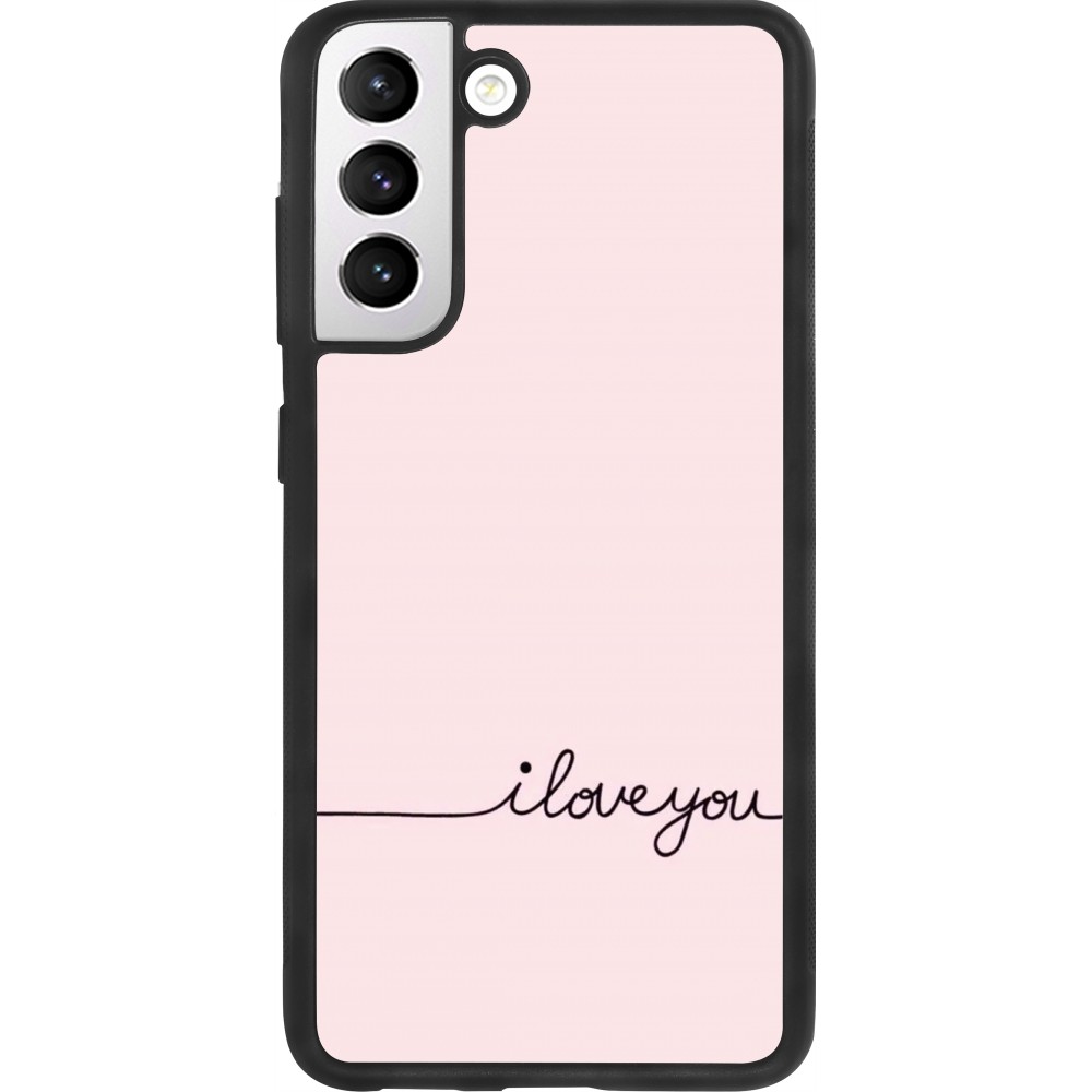 Samsung Galaxy S21 FE 5G Case Hülle - Silikon schwarz Valentine 2023 i love you writing